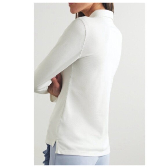 Tory Burch Sport Tops - Tory Burch Tory Sport Tech Pique Long Sleeve Polo White size Small